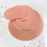Cake Boards Round Rose Gold 6mm Thick MDF