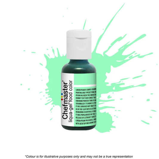 Chefmaster Mint Green Gel Food Colouring in 20ml bottle