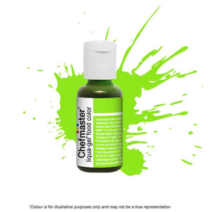 Chefmaster Gel Food Colouring Neon Brite Green Colour in 20g bottle