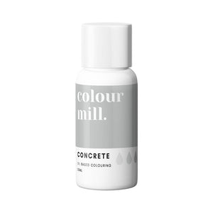 colour mill concrete grey oil based food colour in easy to use 20ml bottle