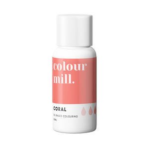colour mill coral oil based food colouring in easy to use bottle
