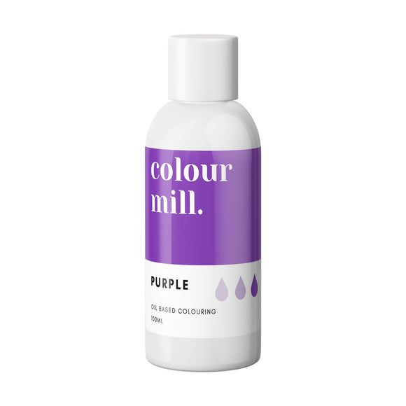 Colour mill purple oil based food colouring 100ml bottle