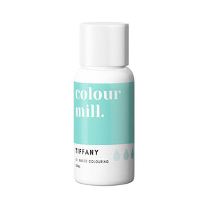 colour mill Tiffany green blue oil based food colour in easy to use 20ml bottle