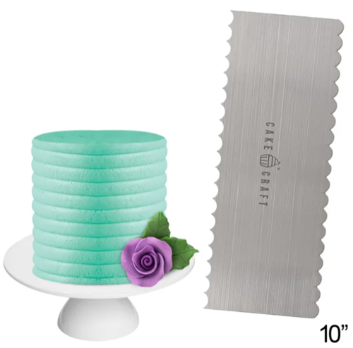 Cake Craft Stainless Steel Buttercream Comb 10 Inch Curves