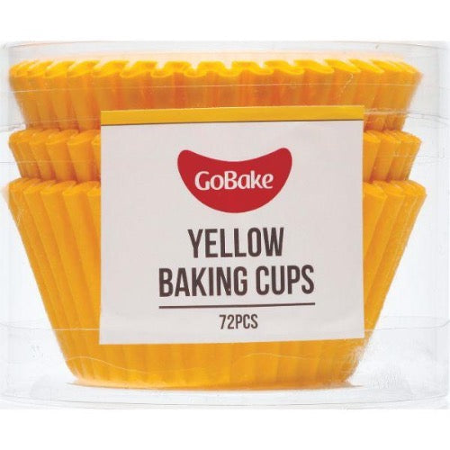 GoBake Yellow Muffin Baking Cups 50x35mm Size 72/Pack