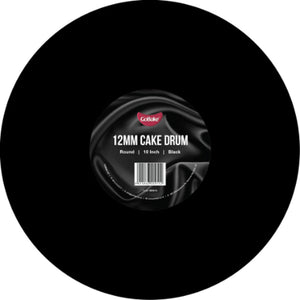 Cake Board Round Black 10 Inch | 12mm Drum Board