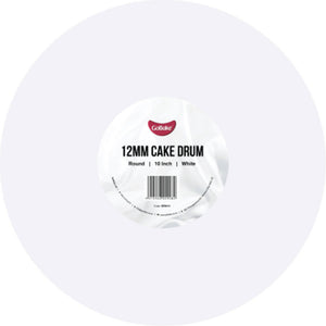 Cake Board Round White 10 Inch | 12mm Drum Board