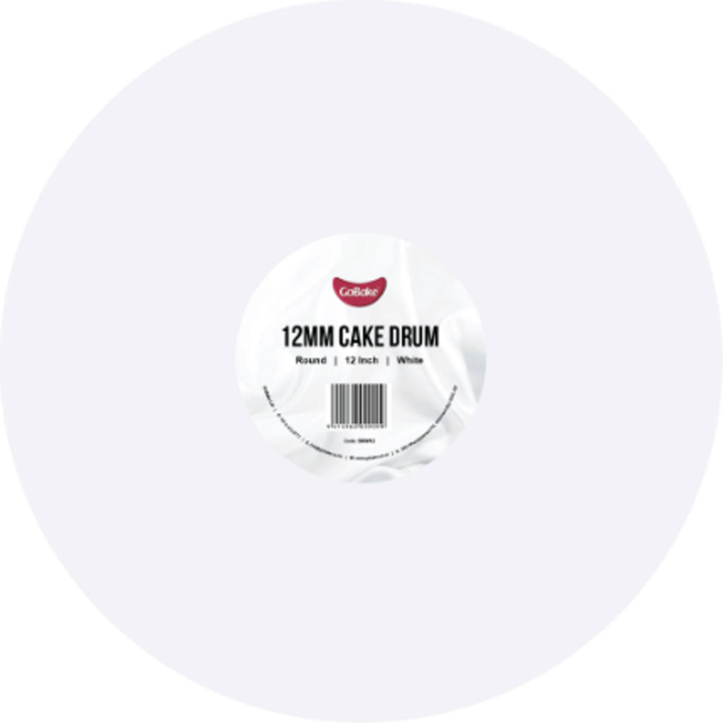 Cake Board Round White 12 Inch | 12mm Drum Board