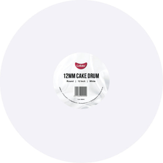 Cake Board Round White 12 Inch | 12mm Drum Board