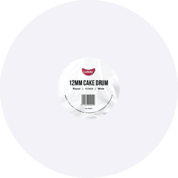 Cake Board Round White 12 Inch | 12mm Drum Board