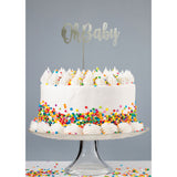 GoBake Acrylic Cake Topper Oh Baby Silver