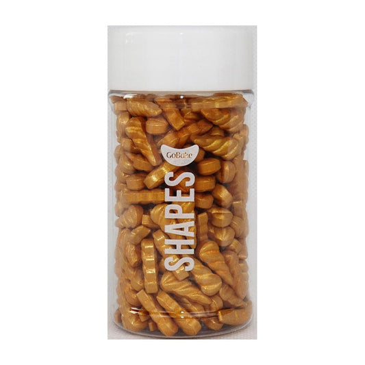 gobake gold unicorn horn shaped sprinkles in easy to use jar