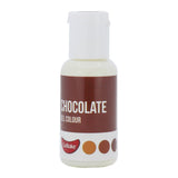GoBake Chocolate Brown Gel Food Colour 21g in white easy to use drop bottle