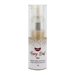 GoBake Gold Edible Fairy Dust glitter 10g in a spray pump bottle