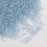 gobake natural crystal blue sugar sprinkles spread out on white background