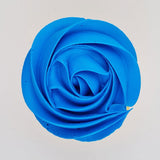 blue buttercream rose piped on to a muffin using the gobake neon blue gel colour