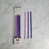 GoBake Candles Super Tall 18cm Ombre Purple Orchid 12/Pack