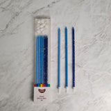 GoBake Candles Super Tall 18cm Ombre Tech Blue 12/Pack