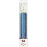 GoBake Candles Super Tall 18cm Ombre Tech Blue 12/Pack