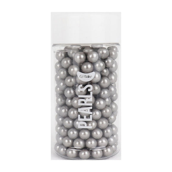 GoBake Sugar Pearls 7mm Pearl Silver 80g