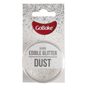 GoBake Edible Glitter Dust Silver 2g