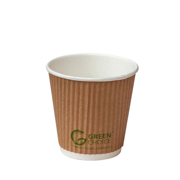 Green Choice Double Wall Ripple PLA 8oz Coffee Cup 25/Pack