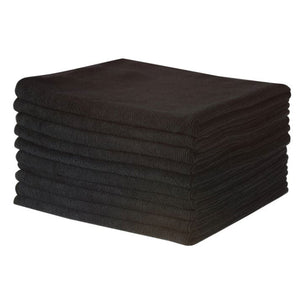 M Microfibre Cloths 40cm x 40cm 300gsm Black | 10/Pack