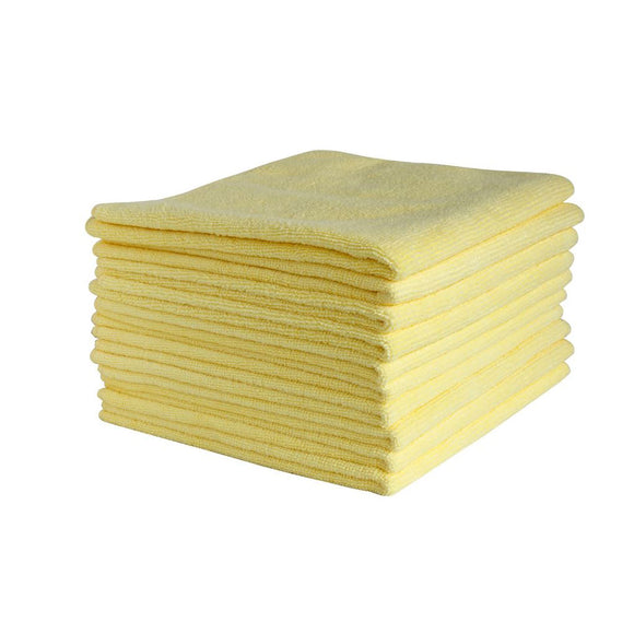 M Microfibre Cloths 40cm x 40cm 300gsm Yellow 10/Pack