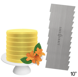 Cake Craft Stainless Steel Buttercream Comb 10 Inch Pleats