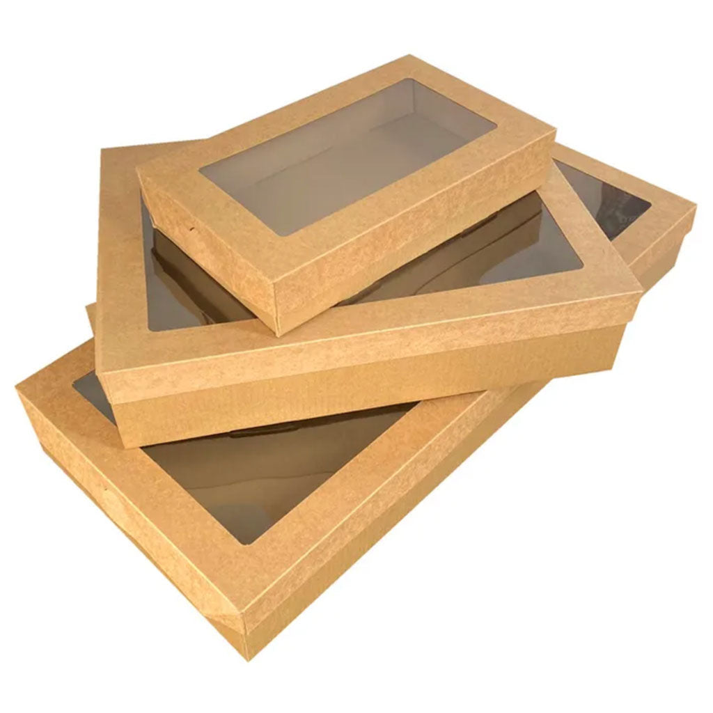 Grazing Box Kraft Large with Window (560x255x80mm)
