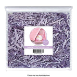 lavender purple coloured shredded paper in packet 100g