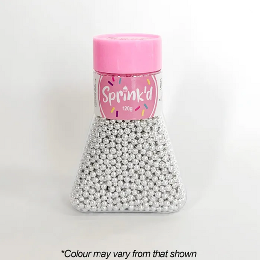 Sprink'd Silver 4mm Sugar Balls 120g
