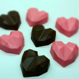 Small Chocolate Geo Hearts Example