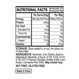 Nutritional label for avengers themed sprinkle bento box