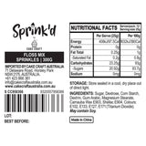 sprink'd floss mix sprinkle bento box label information