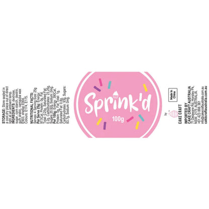 nutritional label information for gold metallic mix sprinkles