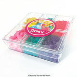 sprink'd princess themed bento sprinkle mix box on side angle with pink, gold, purple & teal sprinkles