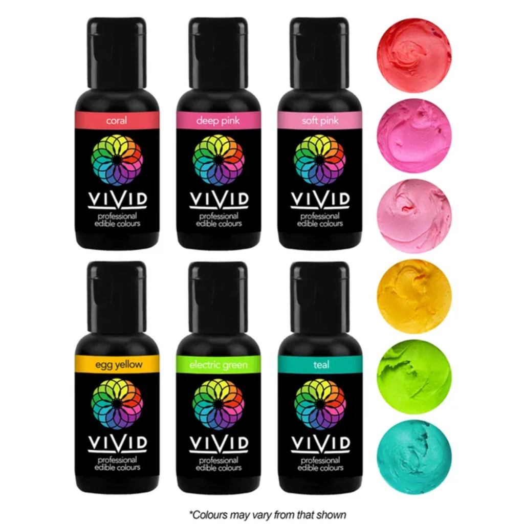 Vivid Tropical 6 Pack Gel Colours 6 x 21g
