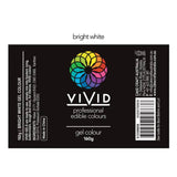 label information for the vivid bright white professional gel colours 160g