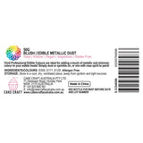 Vivid Blush Pink Edible Metallic Dust Information label