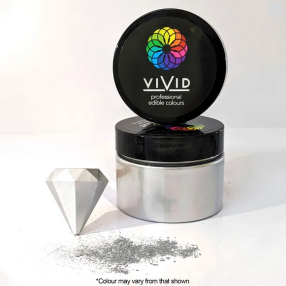 Vivid Silver Edible Metallic Dust 50g