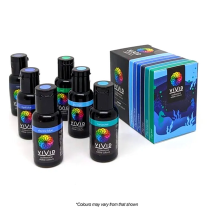 Vivid Ocean 6 Pack Gel Colours 6 x 21g