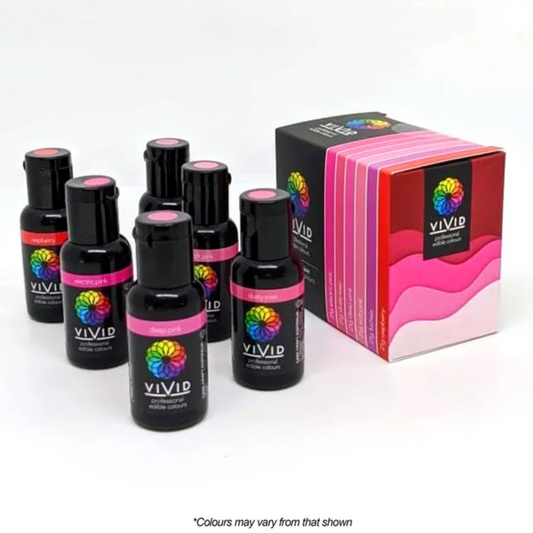 Vivid Pink Passion 6 Pack Gel Colours 6 x 21g
